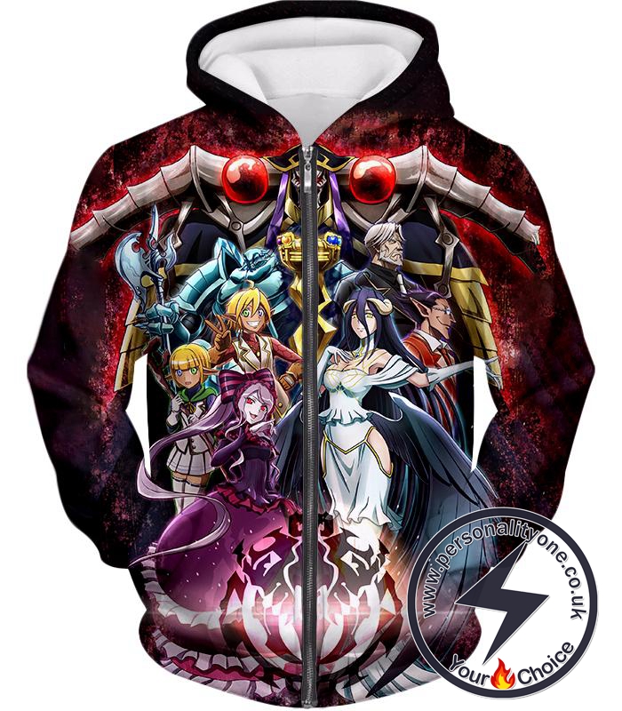 Overlord Overlord Cool All in One Promo Anime Graphic Zip Up Hoodie